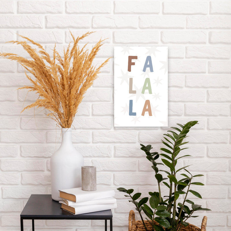 Fa La La Christmas Modern Playful Abstract Landscape Nature Wall Art Print by Mathieu - Wrapped Canvas Print