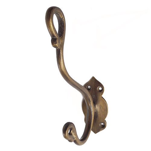 Wall Mounted Swan Robe Hook with Carved Back Gado Gado Hardware