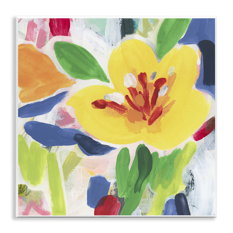 Plaque murale jaune vif Blooming, par June Erica Vess