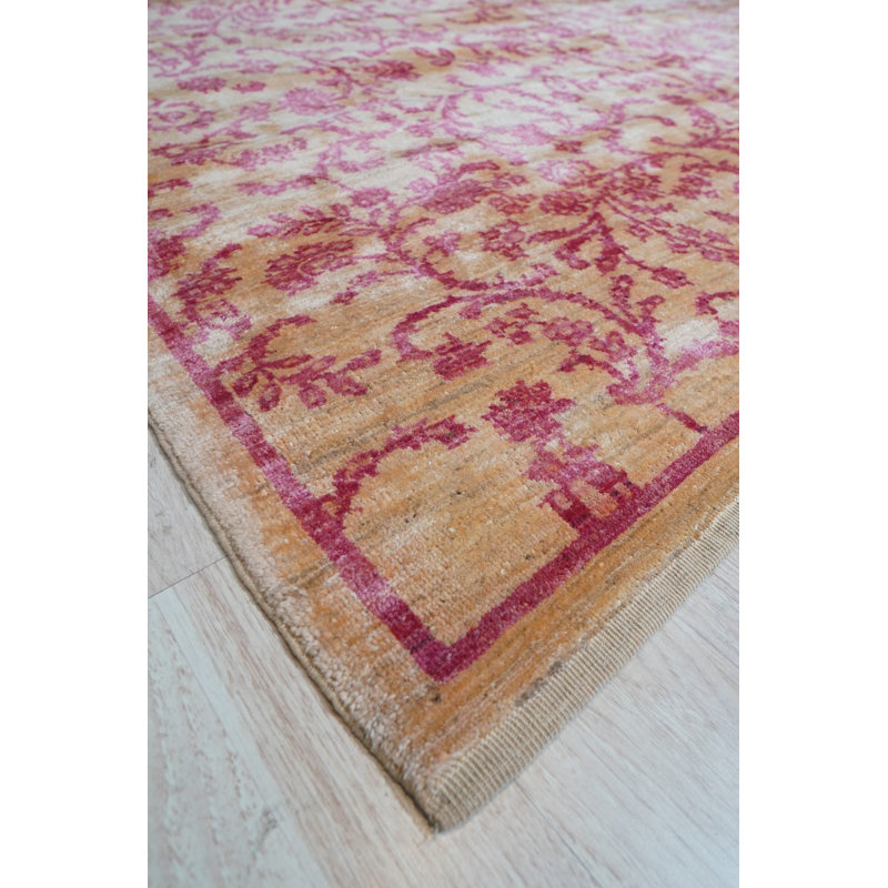 8x10 Red Hand-Knotted Wool Floral Tapestry Classic Traditional Modern Contemporary Carpet Rug