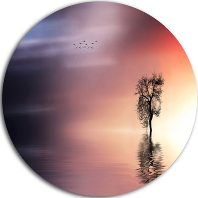 " Solitude Tree And Flying Birds "