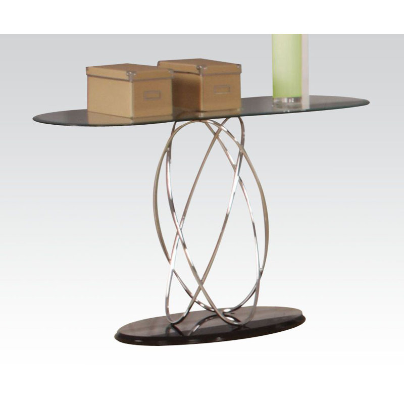 Benedikt 32'' Glass Top Console Table
