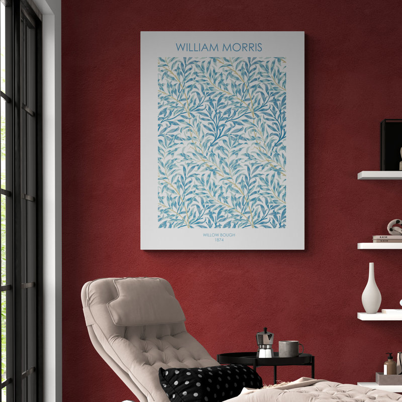 Willow Bough by William Morris - Print on Canvas, 81cm H x 61cm W x 4cm D