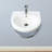 QieRao 14.3'' White Ceramic Bathroom Sink with Overflow