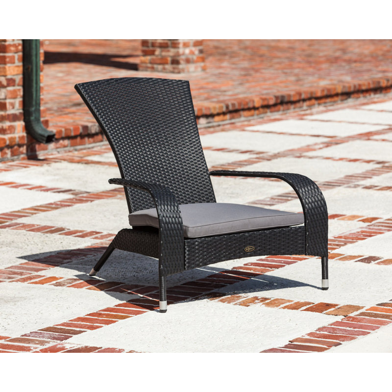 Coussin d'extérieur gris de style Adirondack pour chaise Paton Sense
