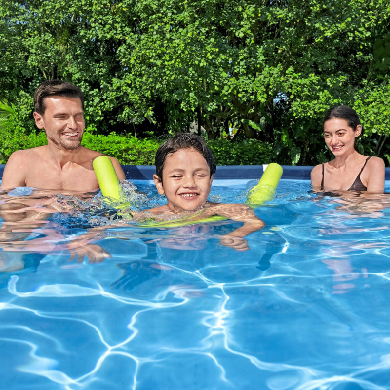 Bestway Steel Pro 9ft Blue Rectangular Above Ground Pool Set with Pump