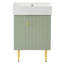 Meuble-lavabo contemporain avec rangement spacieux et design élégant