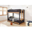 Mobilier de chambre à coucher avec lit superposé attaché à échelle latérale