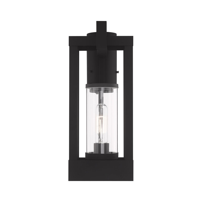 Tête de lanterne câblée à 1 lumière Binkley, Noir, noir, noir, noir, H 15,13 po x l 6,25 po x P 9,13 po