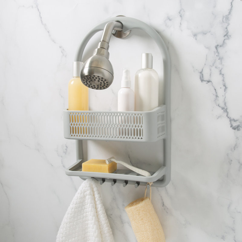 Suction Shower Caddy, Gray
