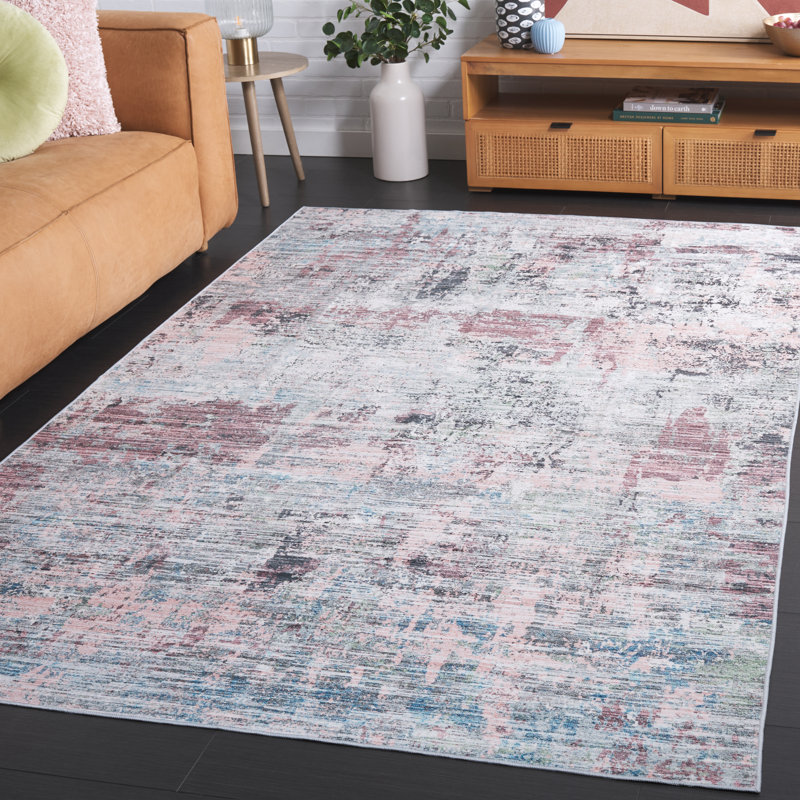 Kloboves Performance Machine Washable Abstract Rug, Rectangle 5' x 8'