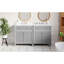 Meuble-lavabo gris 60 po avec lavabo en céramique, bois massif et construction, compartiments de rangement polyvalents 60 po