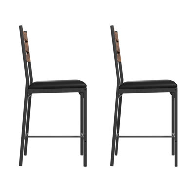 Tabourets de bar, tabourets de bar en bois, chaise de bar rembourrée en similicuir