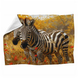 Zebra Animal Bathroom Machine Printed Throw Blanket