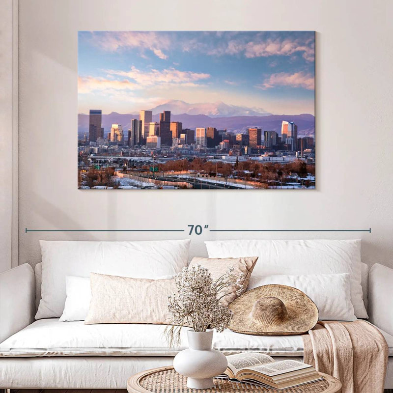 Nicci Denver Mountainous Skyline, 32" H x 48" W