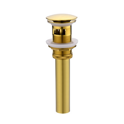 Pop-Up Bathroom Sink Drain Stopper with Overflow