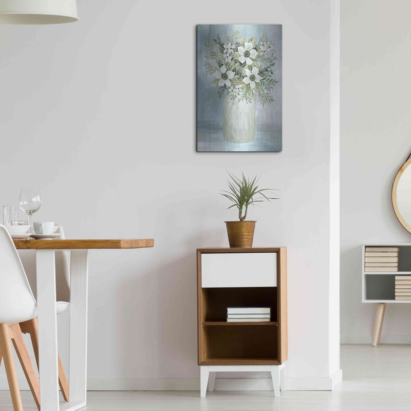 «White Blooms I» par Cindy Jacobs, H 24 po x l 16 po