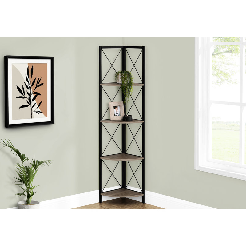 Bibliothèque taupe pour bureau à 4 niveaux