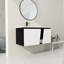 Meuble-lavabo flottant mural avec lavabo simple et porte d'armoire à fermeture en douceur-1463845056