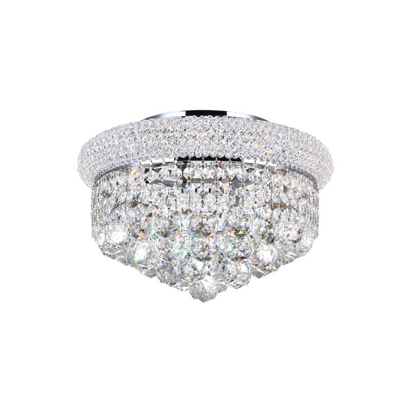 Plafonnier encastré Classic Crystal, Chrome chrome, H 7 po x l 10 po x P 10 po