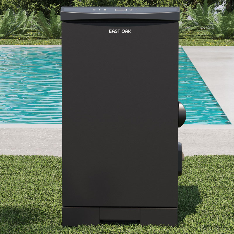 East Oak 30-Inch Black Electric Smoker with Digital Control and 4 Racks