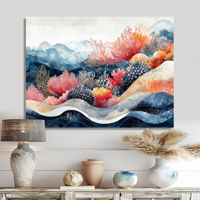 Avionce, oursin coloré dans le paysage de corail II - oursin, art mural