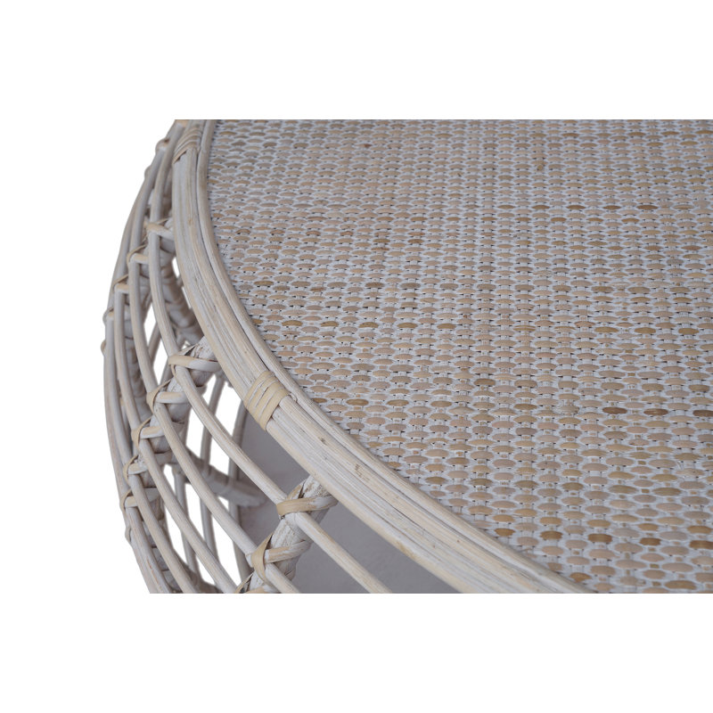 Table basse 4 pieds Costas, Blanc délavé