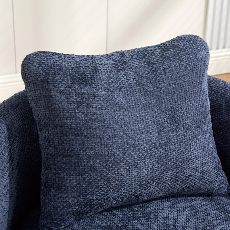 Chaises d'appoint pivotantes, fauteuil demi-tonneau en chenille pour salon à la maison