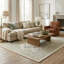Tapis en laine naturel fait à la main Alosio-1213406039