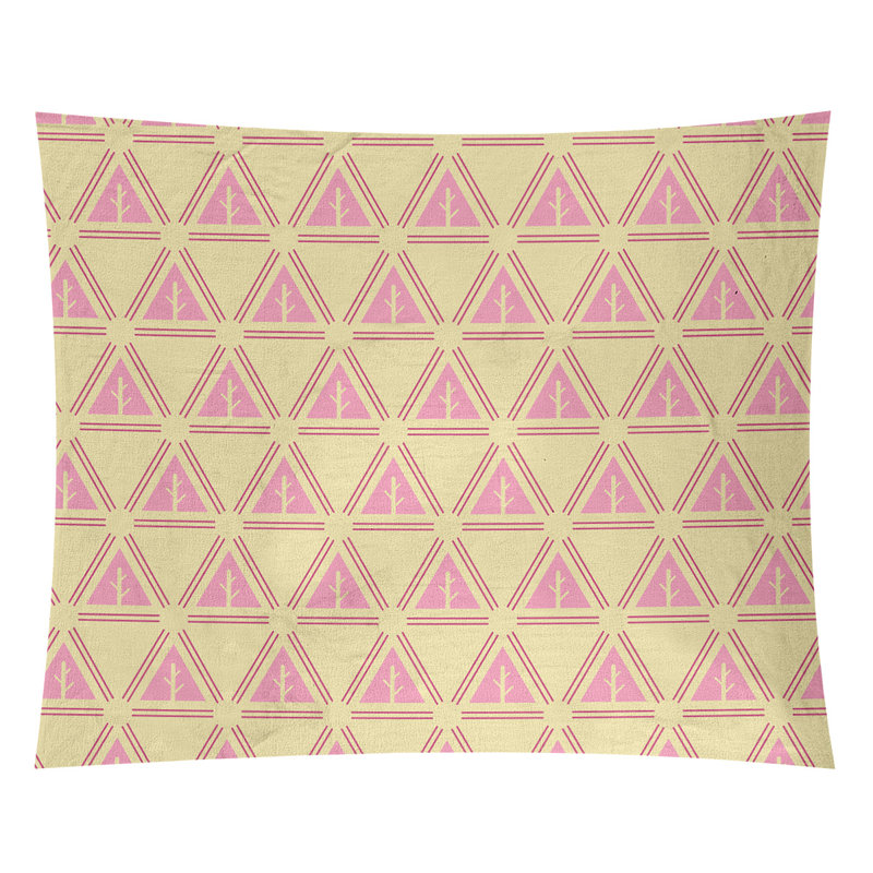 Tapisserie Barbra, H 27,5 po x l 37,5 po, Rose / Jaune