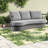 Durable Metal And Fabric Outdoor Patio Sofa, Modern Design, Gray
