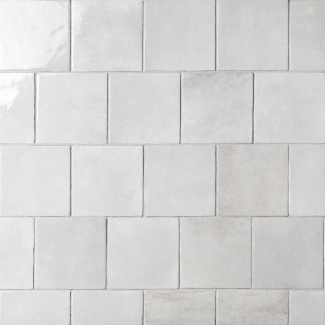 Cloe 5 in. x 5 in. Handmade-Look Ceramic Wall Glossy Subway Tile Bedrosians 