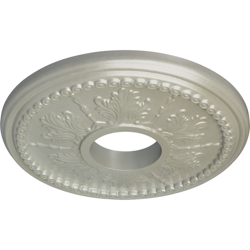 Médaillon de plafond H 13,875 po x l 13,875 po x P 1,25 po Tirana, Cuivre Flash