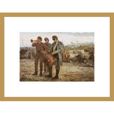 Drum and Bugle Corp, guerre civile, campement par Winslow Homer, impression giclée encadrée