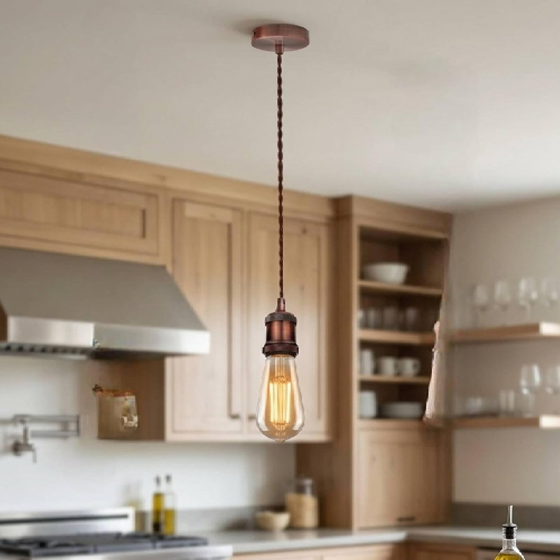 1 - Light Single Pendant, Copper