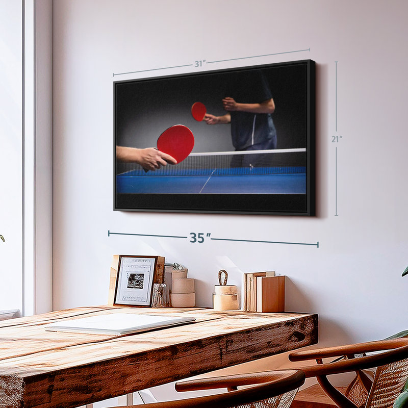 «Table Tennis Match Wall Art», H 21 po x l 31 po