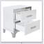 Élégante table de chevet ultrabrillante avec poignée en métal, table de chevet avec miroir et 2 tiroirs spacieux pour le rangement organisé-1202954798