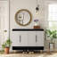 Armoire à chaussures 4 portes UnaLuz avec tablettes réglables pour le vestibule, la chambre à coucher ou le salon