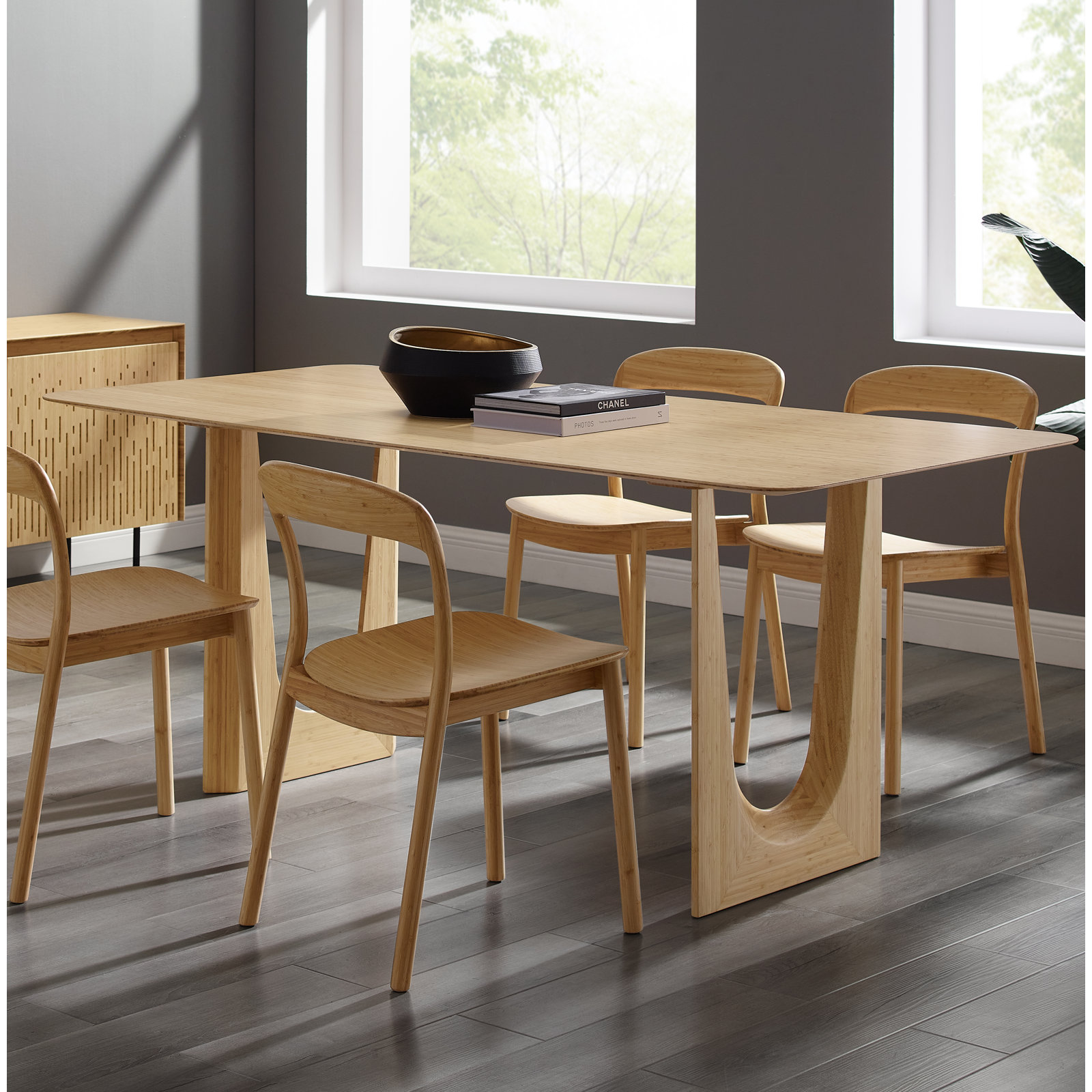 Ella 72" Solid Wood Dining Table, Wheat