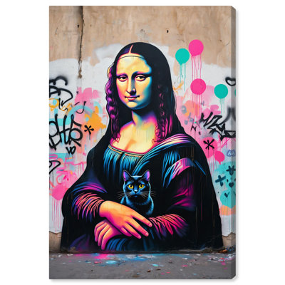 Lisa's Little Secret Canvas, art moderne graffiti par Art Remedy