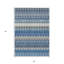 Tapis intérieur lavable intérieur / extérieur bleu marine et ivoire HomeRoots 3 pi x 5 pi