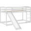 Lit simple superposé au-dessus blanc avec finition coulissante et polyvalente pour une chambre à coucher élégante Surface pratique facile d'entretien