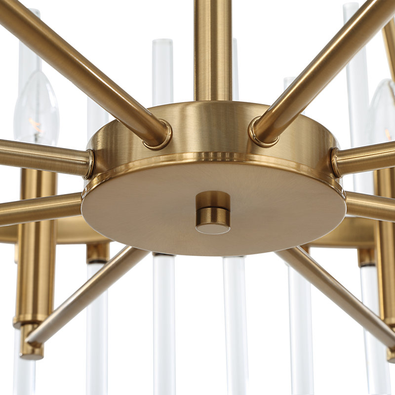 Takiara Stick 8 Light Brass Chandelier