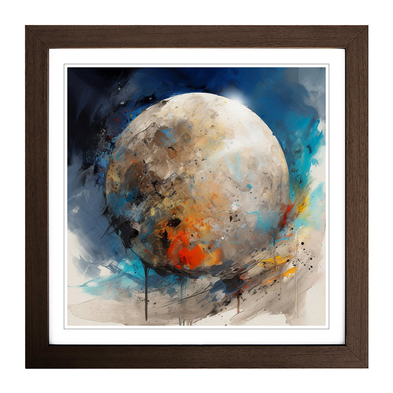 Moon - Framed Print, Walnut