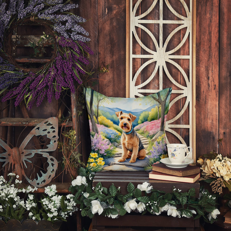Coussin décoratif intérieur / extérieur Spring Path, H 14 po x l 14 po