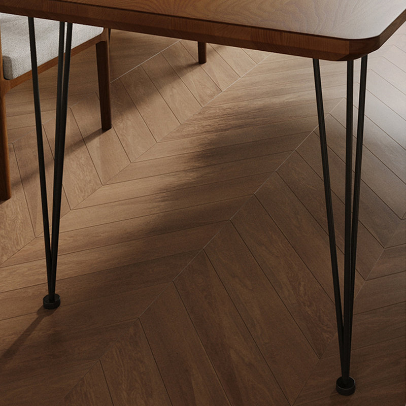 Table de salle à manger en bois de frêne et fer, H 29,53 po x L 62,99 po x l 31,5 po