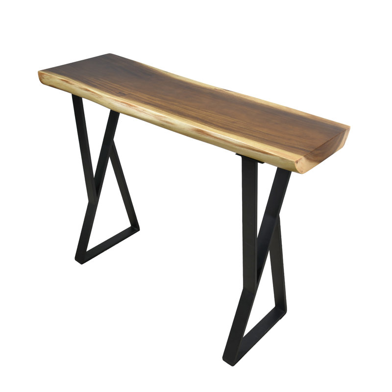 Solid Wood Top Console Table, 86.4cm H x 119.4cm W x 33cm D