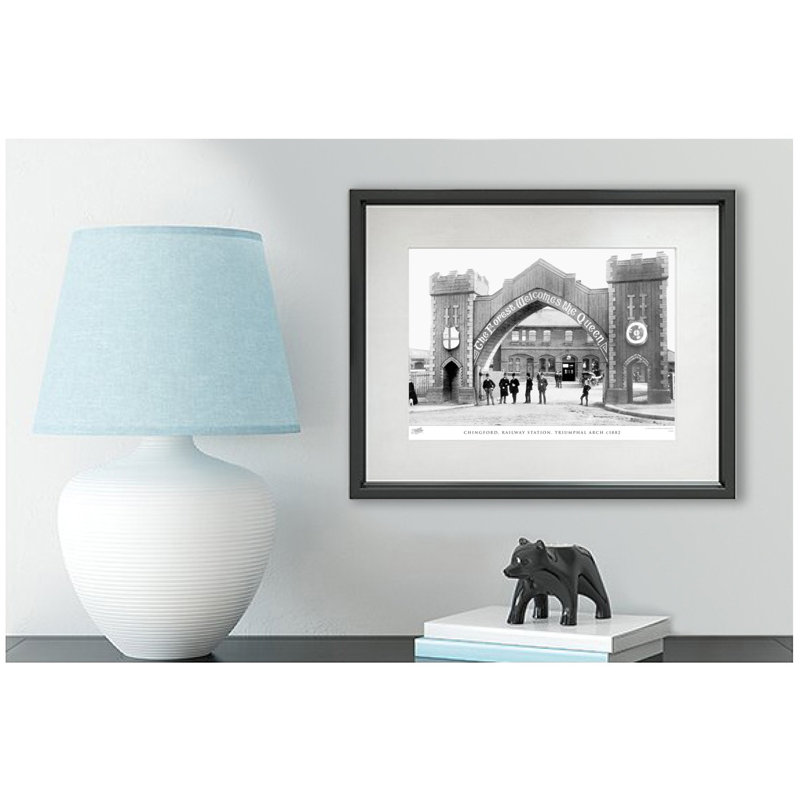 Chingford, Railway Station, Triumphal Arch C1882 by Francis Frith - Single Picture Frame Print, 28cm H x 36cm W x 2.3cm D