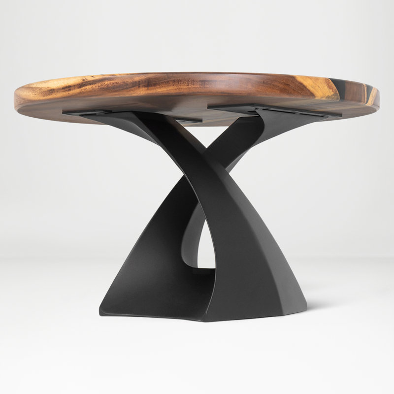 Tulipe Metal Coffee Table Base, 16" H x 15" L x 13" W, Brown