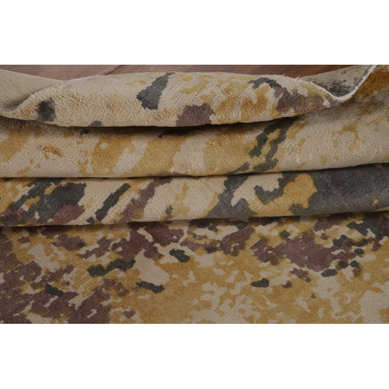 Tapis oriental à motif abstrait all-over 6 x 8